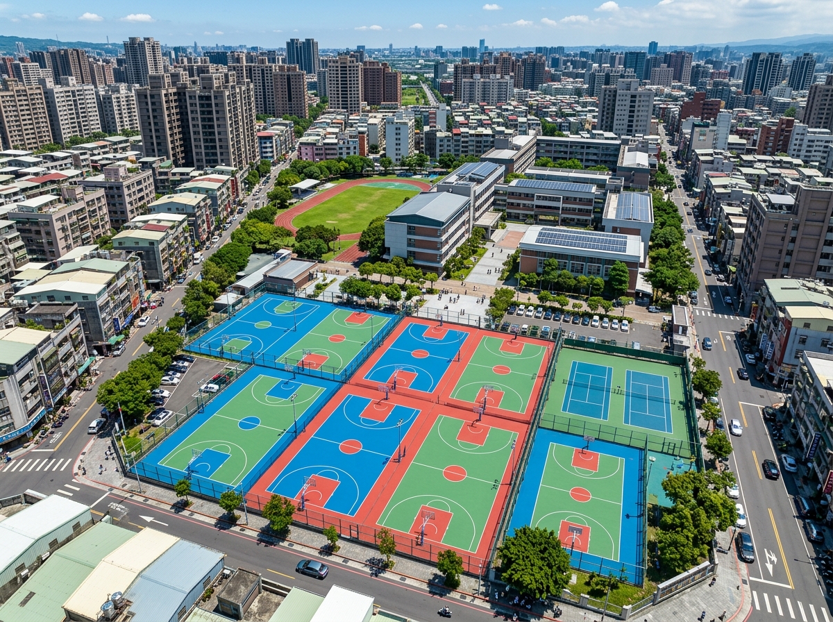 南充市EPDM塑胶跑道硅PU篮球场 - 方案