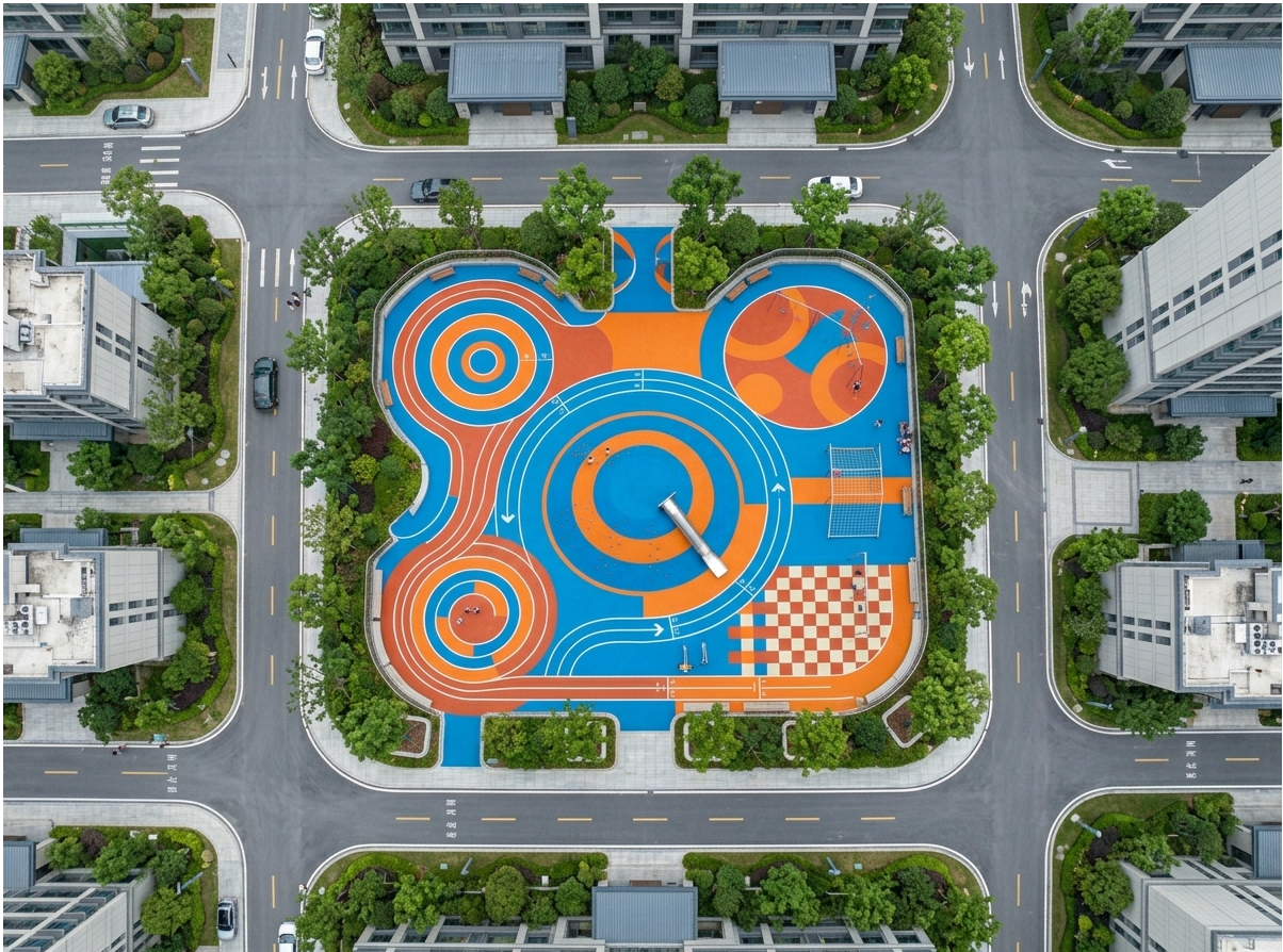 南充市硅PU球场EPDM塑胶跑道 - 价格